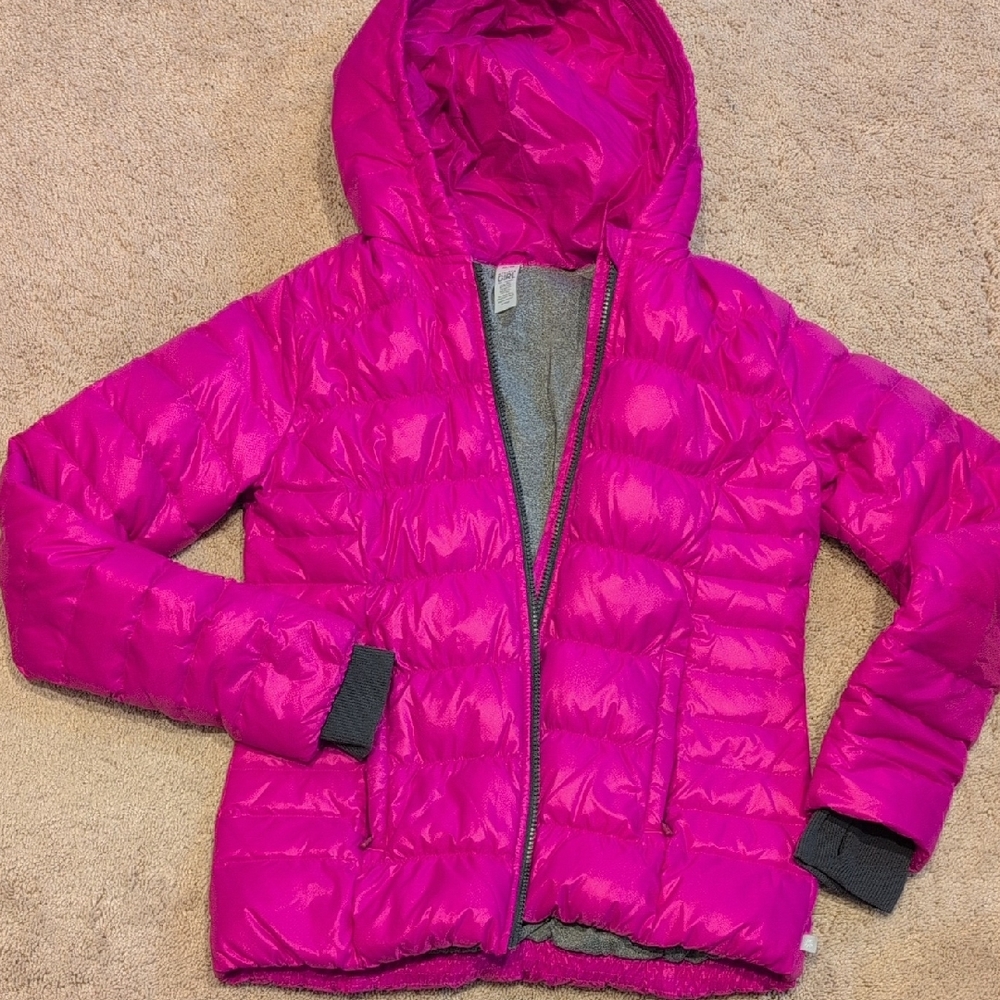 Athleta Kids Fuchsia Puffer Jacket